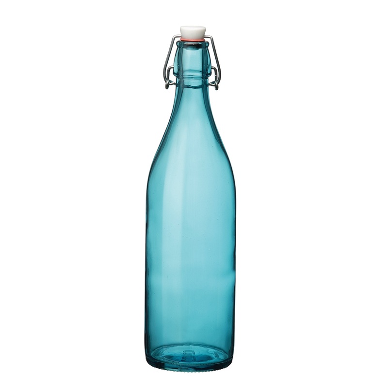 Glass Giara Bottle | 33.75oz // Sky Blue