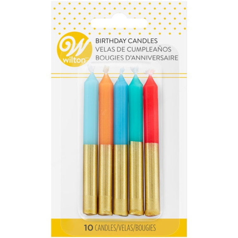 Gold-Dipped Birthday Candles | 10-Count