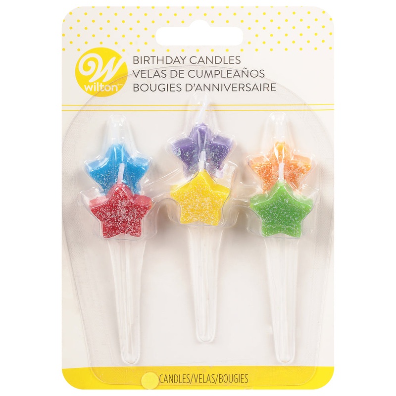 Wilton Star Candles, Pack of 6