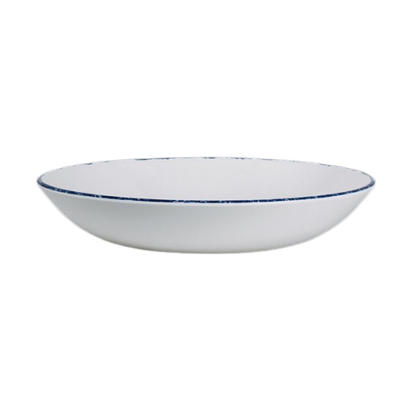 Blue Dapple Melamine Coupe Bowl 8.5"