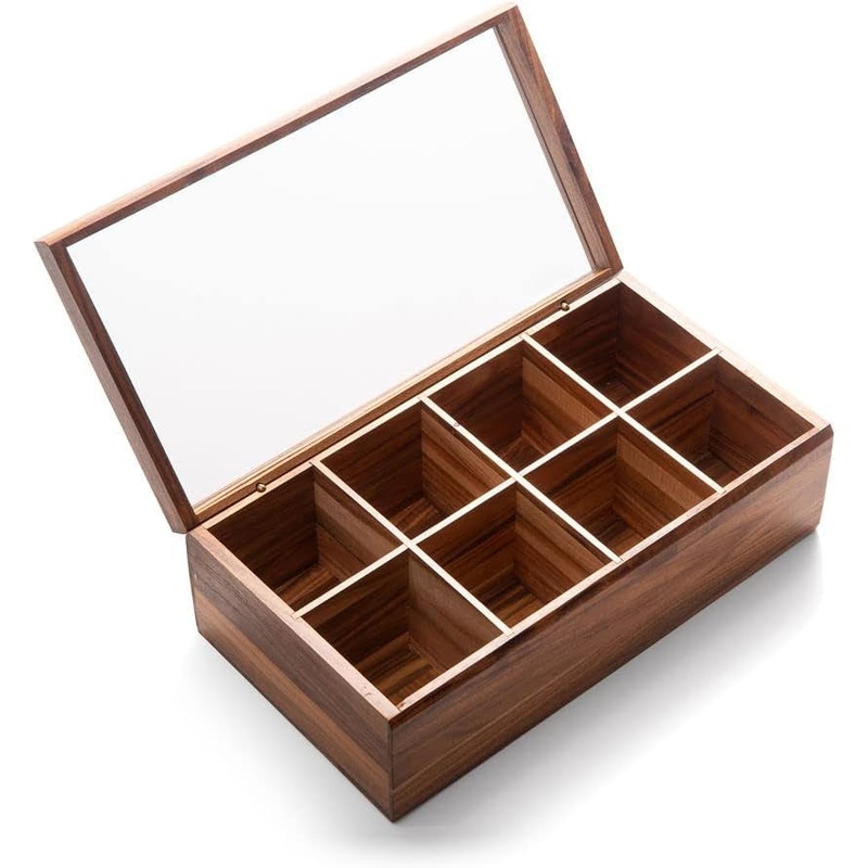 Cornwall Tea Box with Acrylic Lid, 14"