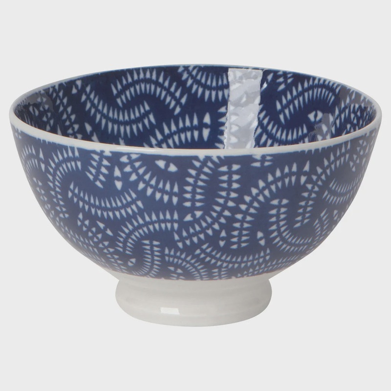 Indigo Geo Bowl 4"