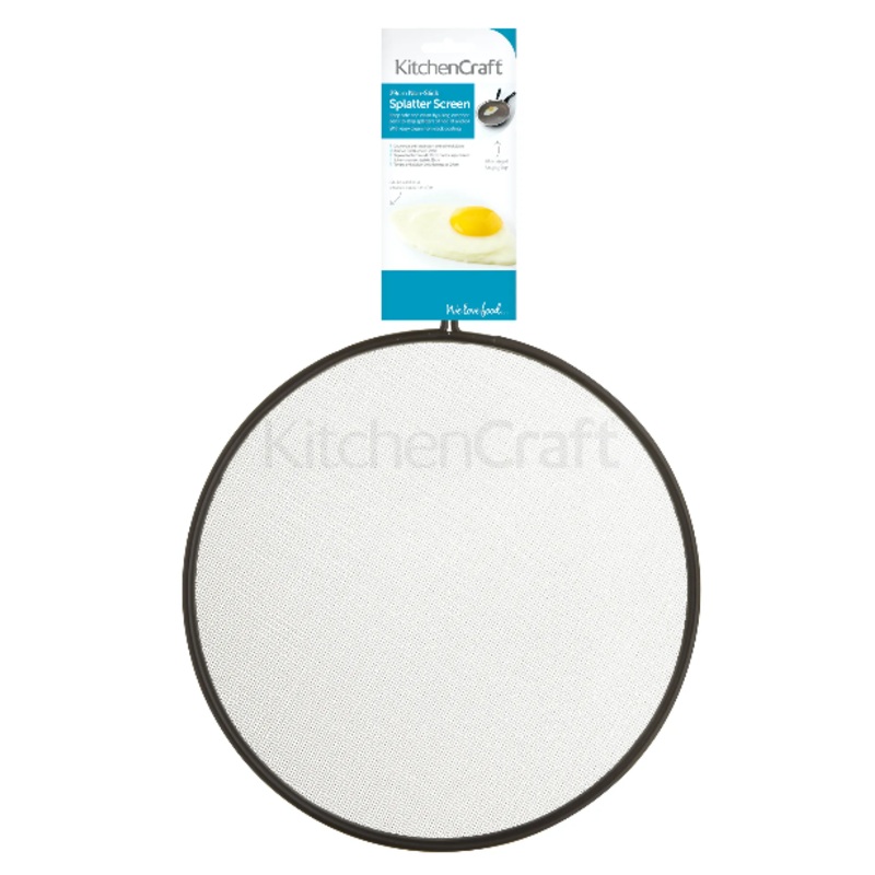 KitchenCraft Black Wire 29cm Non-Stick Splatter Screen