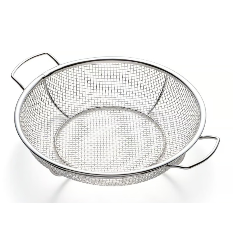 Stainless Steel Round Shallow Grill Basket