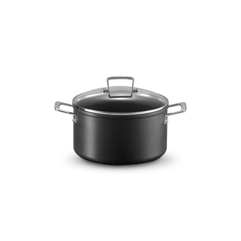 Toughened Non-Stick Deep Casserole with Glass Lid 24cm