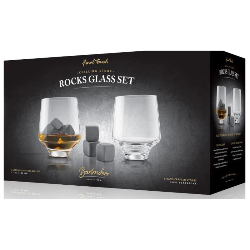 Chilling Stone Rocks Glass Set - 8 Piece Set