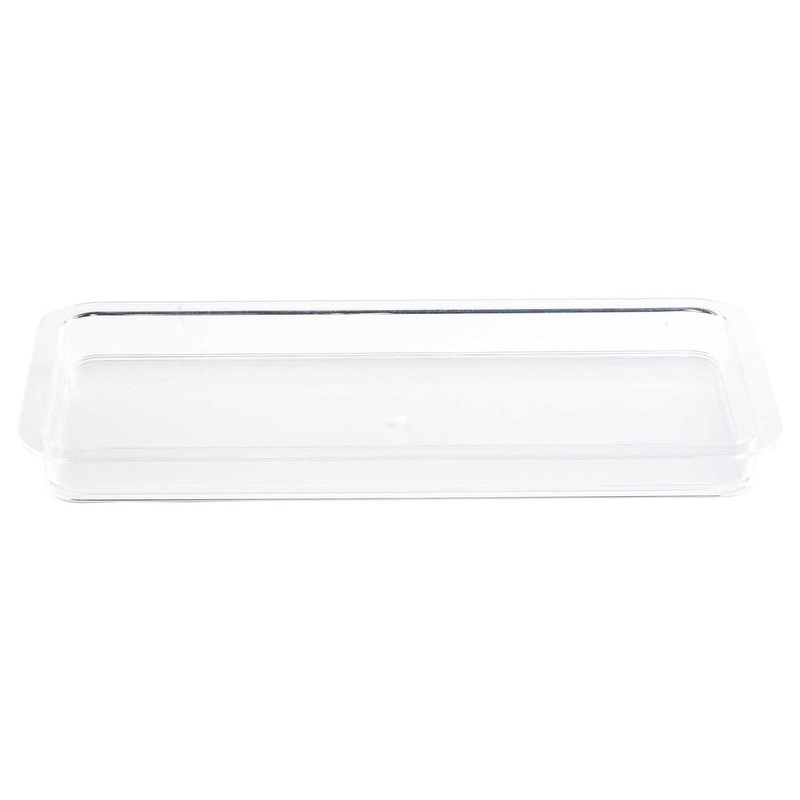 Clear Rectangular Cake Plate, 14.75"x7.25"