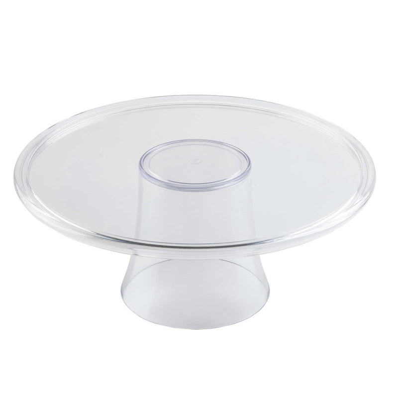 Clear Round Cake Stand, 12.75"