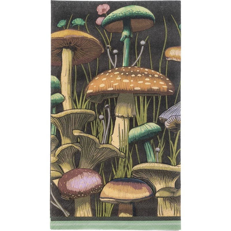 Dinner Size Paper Napkins, Mushrooms