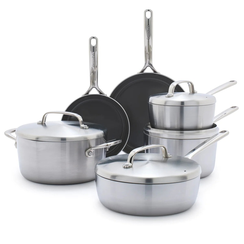 GP5 Stainless Steel Pot Set, 10-Pieces