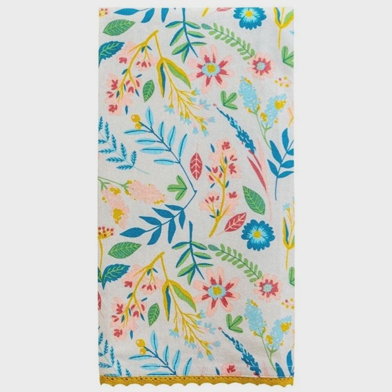 Pressed Flowers Tea Towel
