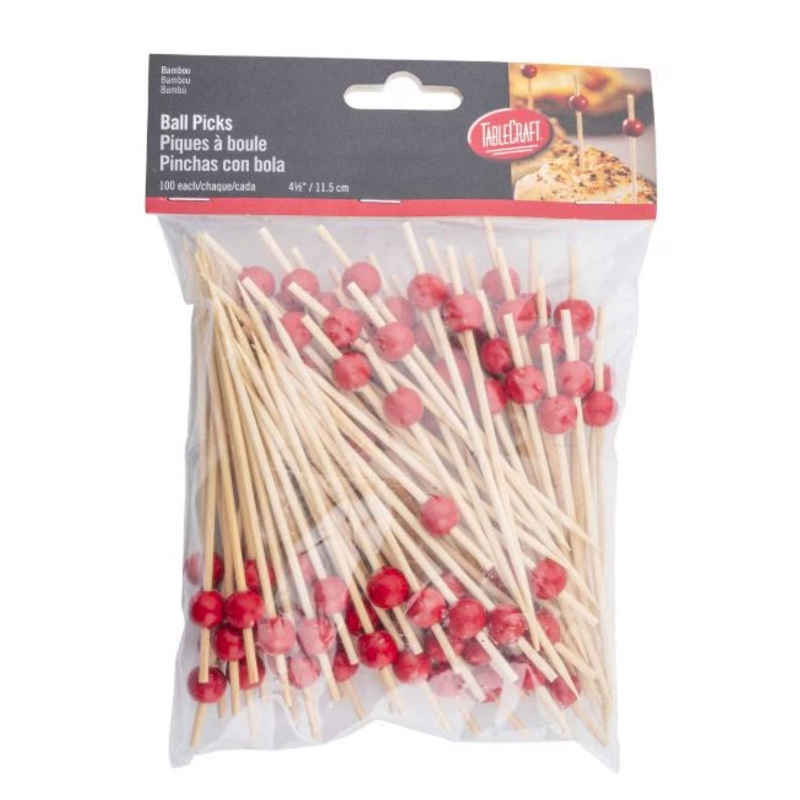 Red Ball Pick, 100 Per Pack