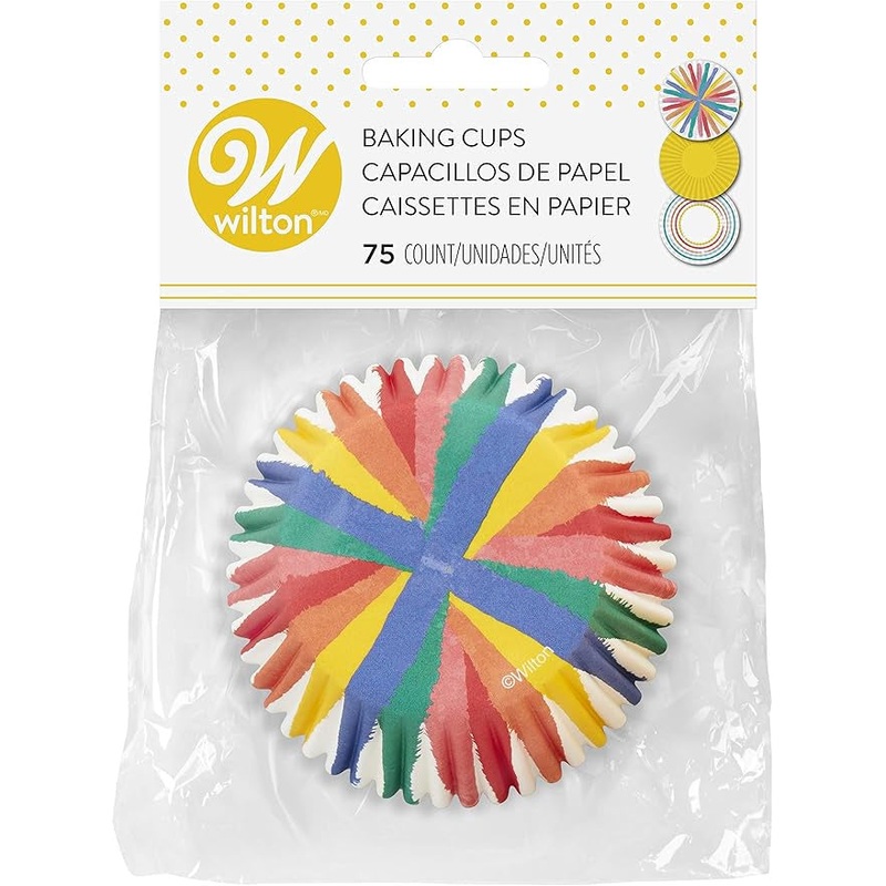 Standard Baking Cups Rainbow, 75-Pack