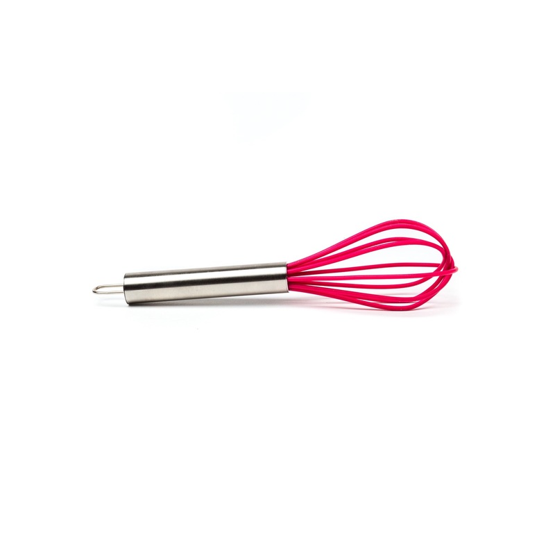 8.5" Silicone Whisk, Raspberry