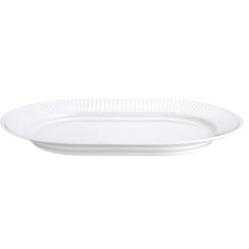 Plisse Oval Platter, 14x9.75"