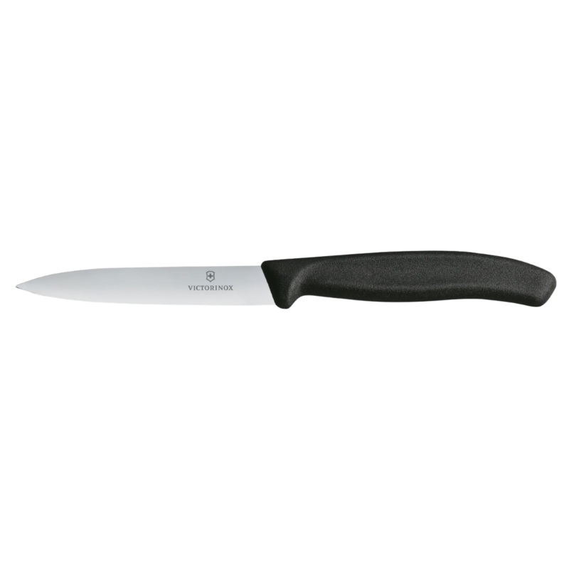 Black Serrated Swiss Paring Knife, 4"