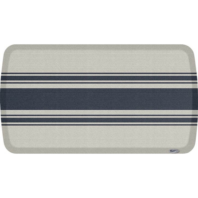 GelPro Elite Mat // Bistro Stripe Coastal Blue | 20x36"