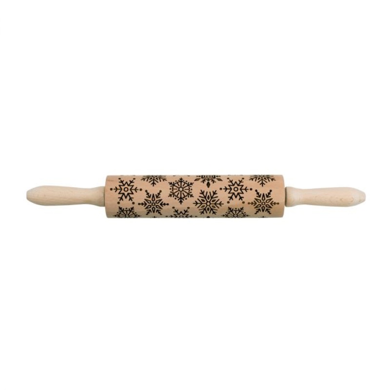 Snowflake Design Rolling Pin | 8in