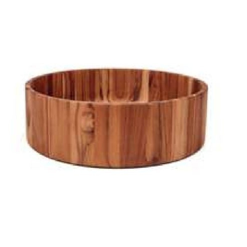 Teak Straight Sided Bowl, 11.8x3.5"