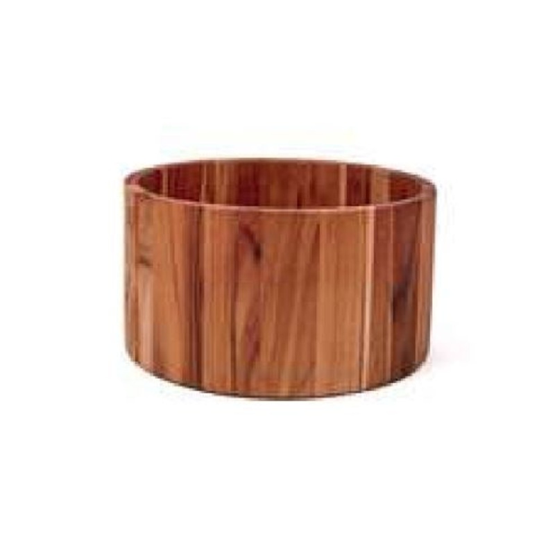Teak Straight Sided Bowl, 8.7x5.1"