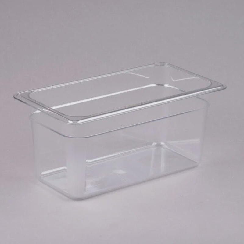 Camwear 1/3 Size Clear Polycarbonate Food Pan | 6" Deep