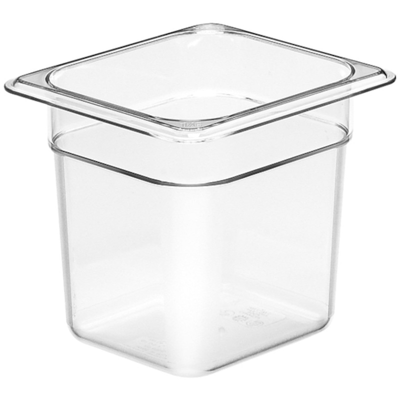 Camwear 1/6 Size Clear Polycarbonate Food Pan | 6" Deep