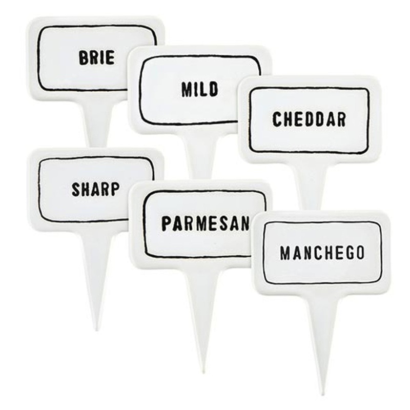 Ceramic Cheese Markers // Set of 6