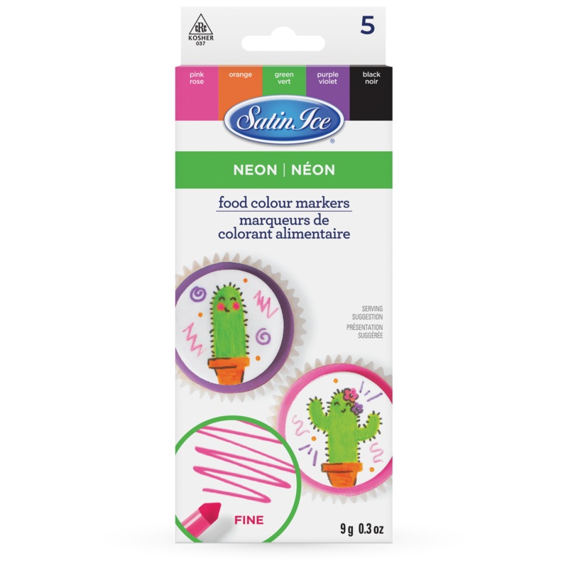 Food Color Markers | Neon Fine Tip