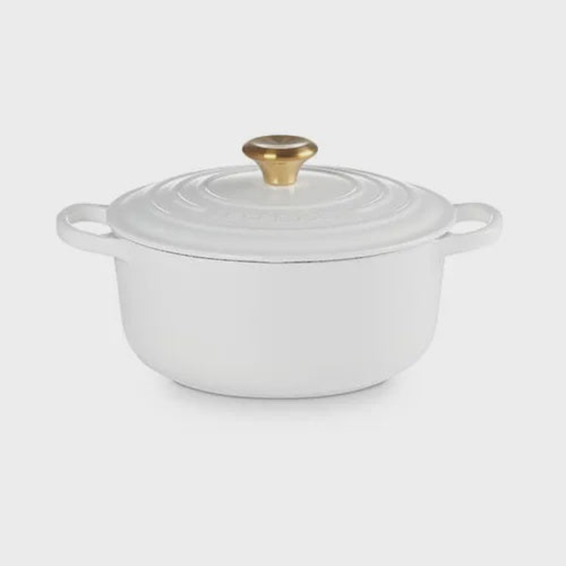 Le Creuset Signature White Cast Iron 24cm Round Casserole