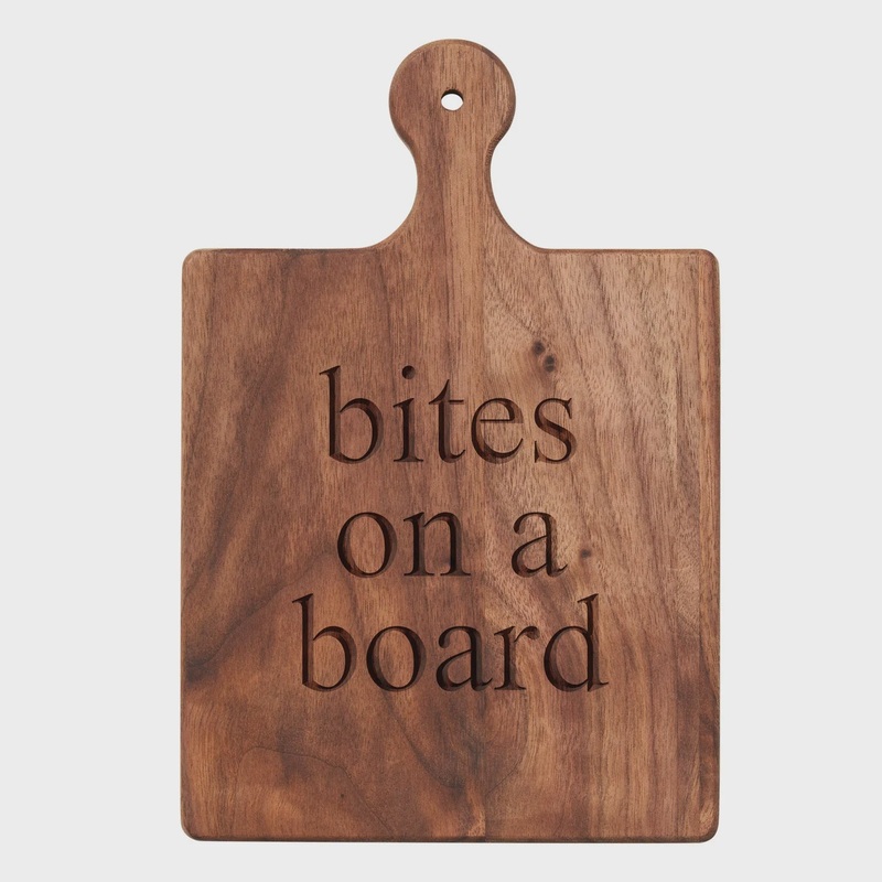 Walnut Artisan Paddle Board | Bites on a Board | 9" x 6"