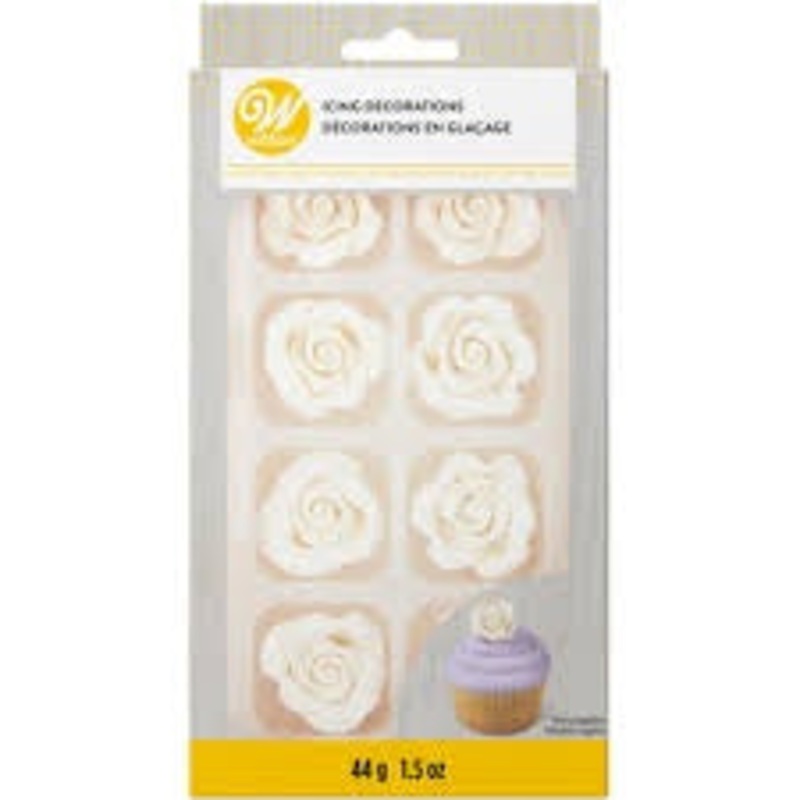 Wilton White Icing Roses