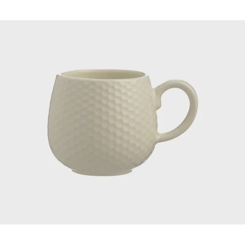 Embossed Honeycomb Cream Mug 350ml