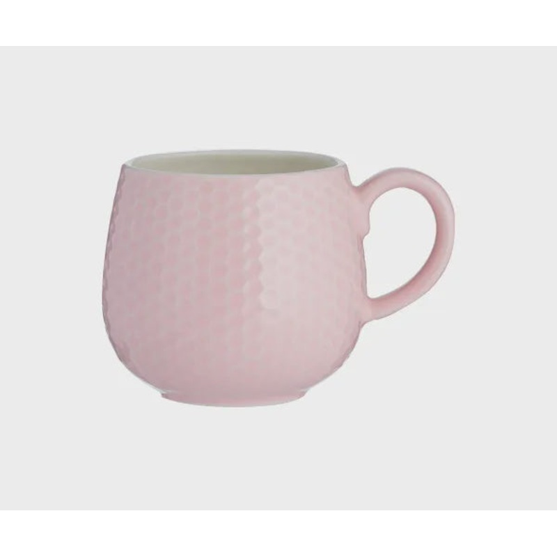 Embossed Honeycomb Pink Mug 350ml