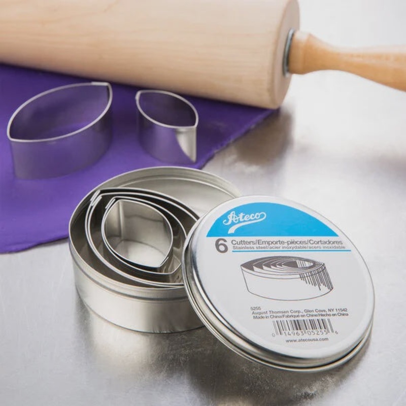 6-Piece Stainless Steel Football Cutter Set