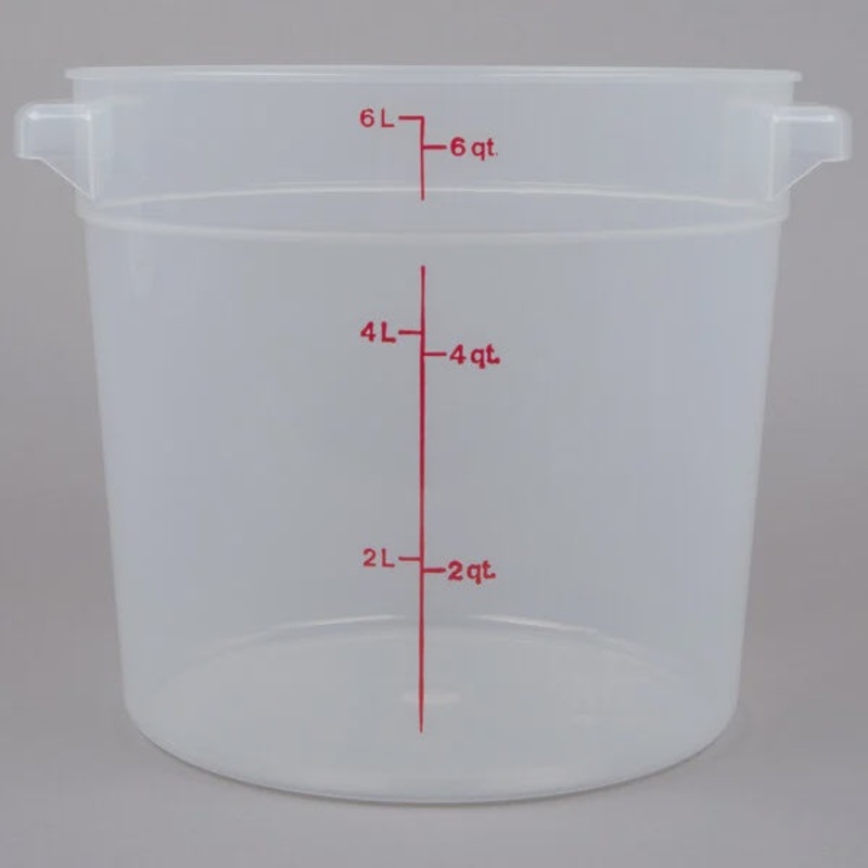 Cambro 6 Qt. Translucent Round Polypropylene Food Storage Container