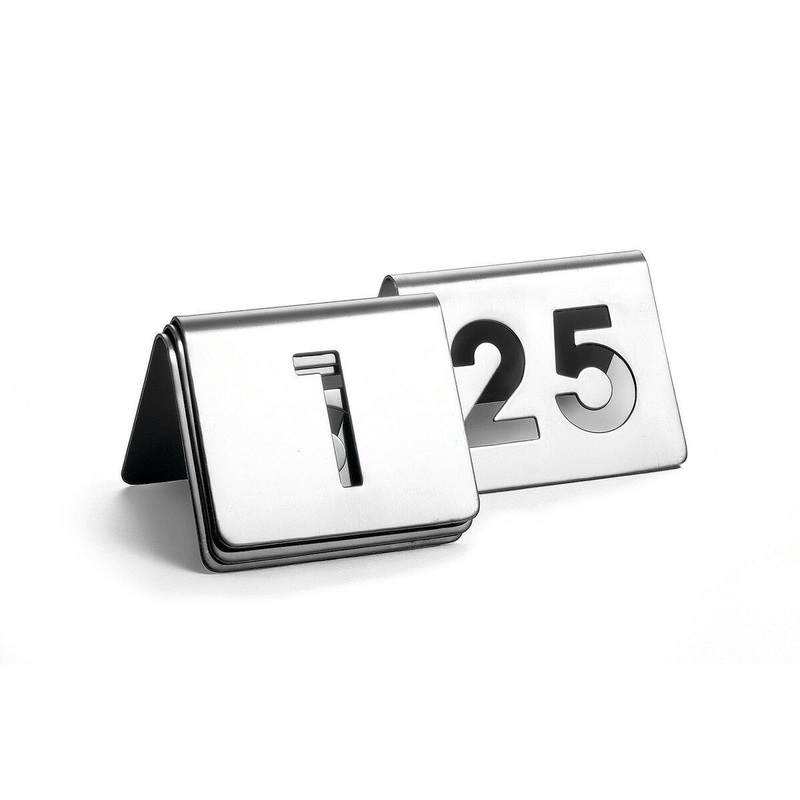 Cut Out Number Tents, 1-25, Stainless Steel