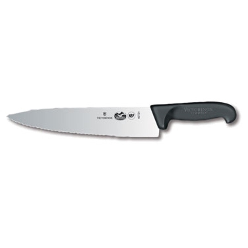Victorinox Fibrox Handled Serrated Chef's Knife, 10"