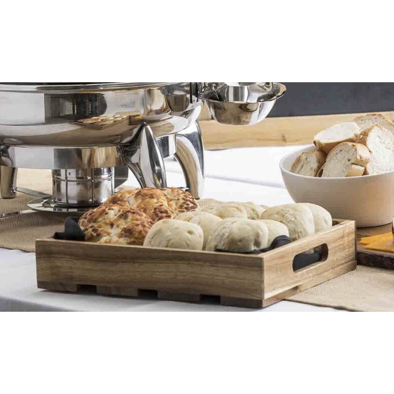 Acacia Wood Display Crate, Half Size, 2" Deep