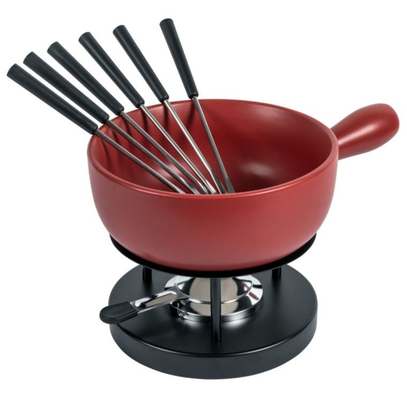 Cheese Fondue Set Classic Red  23cm
