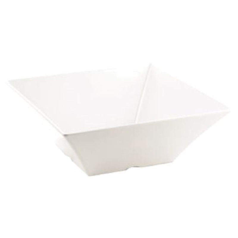 Frostone White 15.75" x 6" Melamine Square Bowl