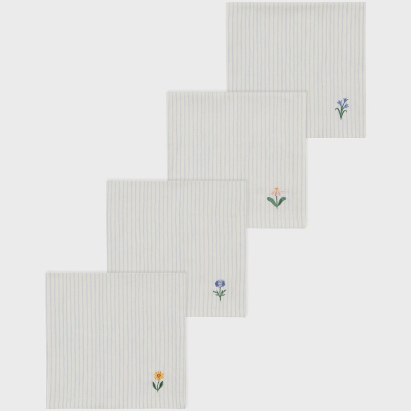 Hand Picked Printed Napkins, Set of 4 Assorted