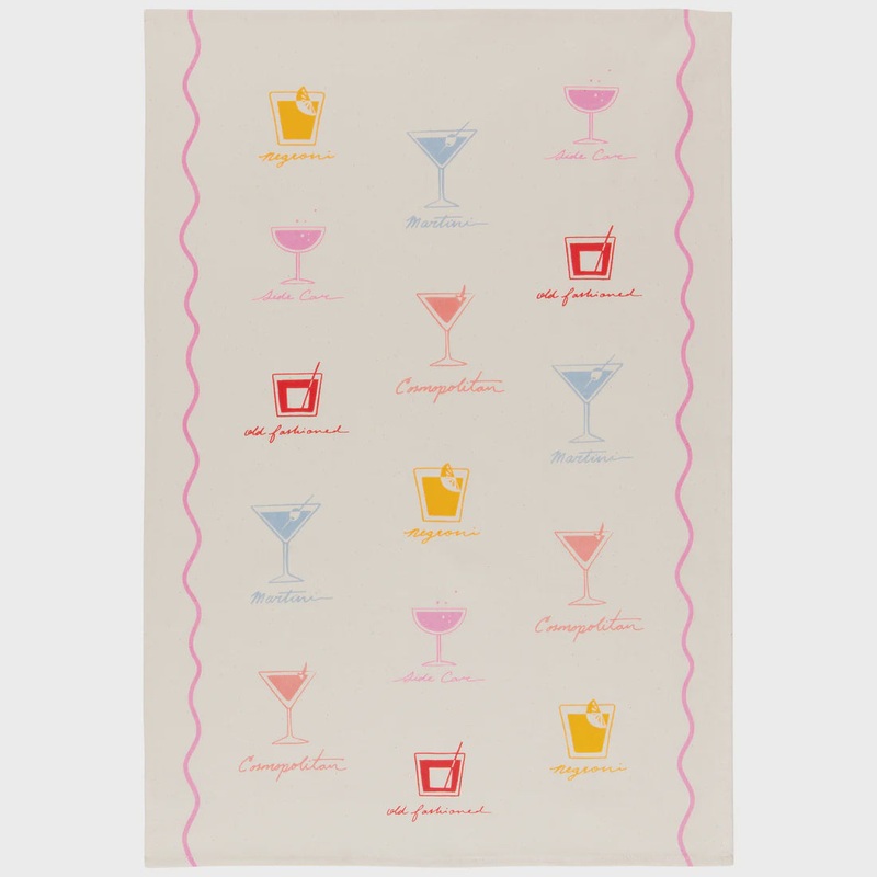 Happy Hour Printed Dishtowel