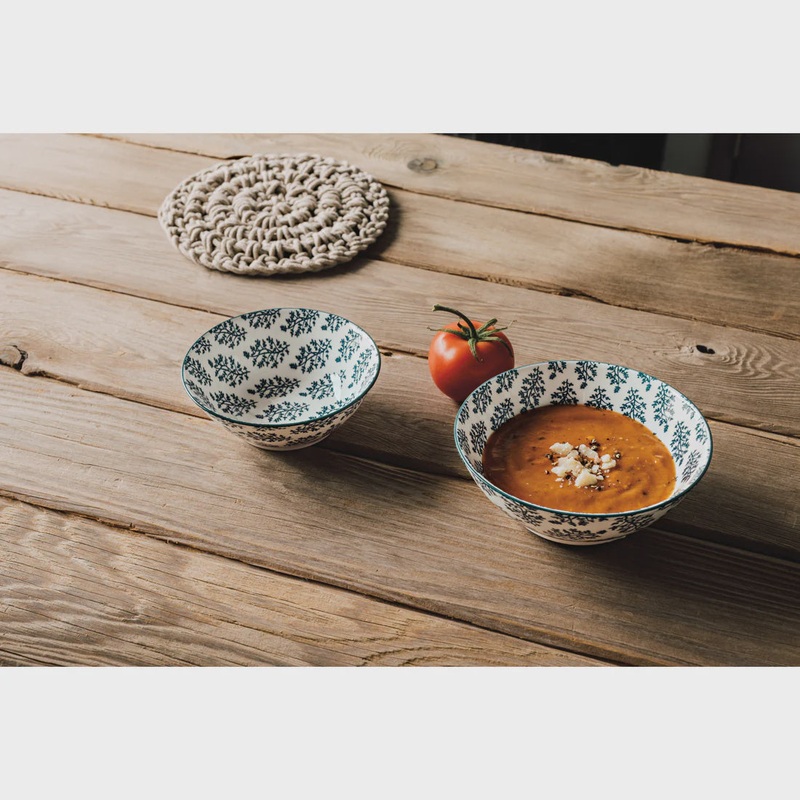 Imperial Fern Stamped Bowl Medium 6.5 inch