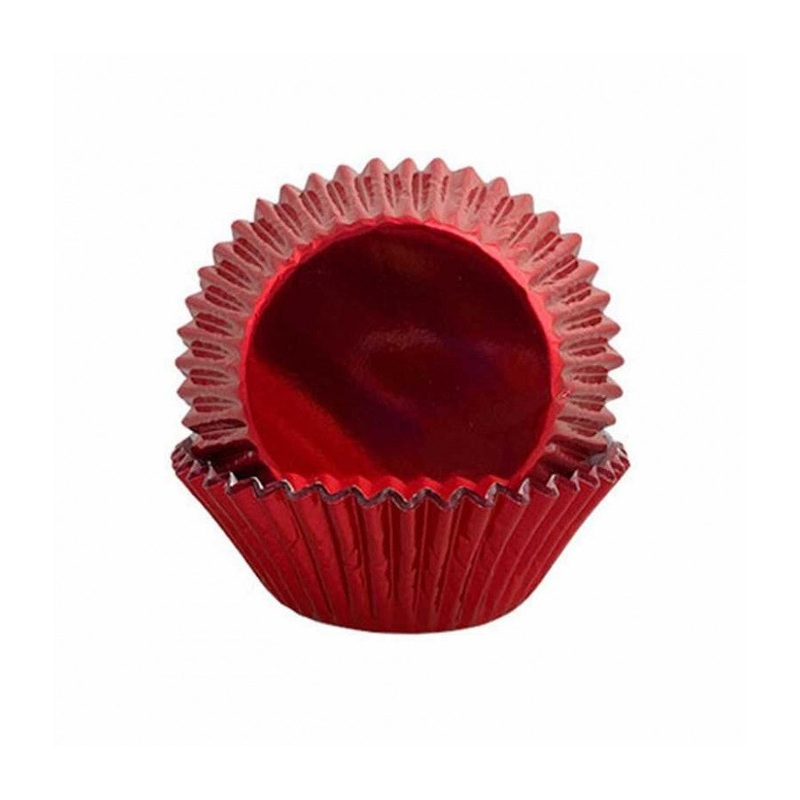 Red Foil Bake Cups, 32 Count