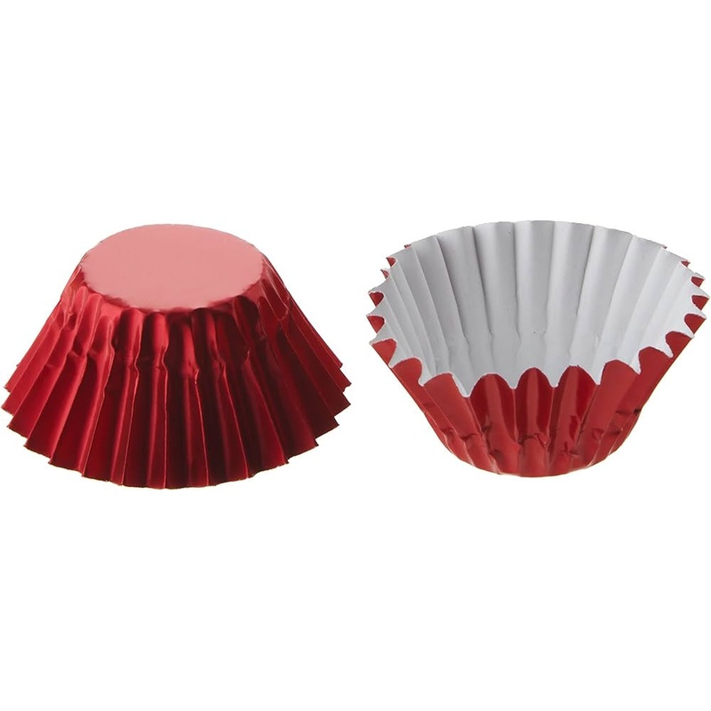 Red Foil Petit Four Bake Cups, 48 Count
