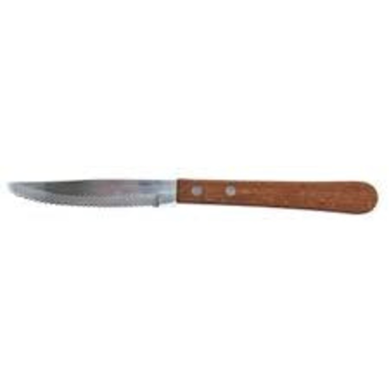 Serrated Wood Steak Knife