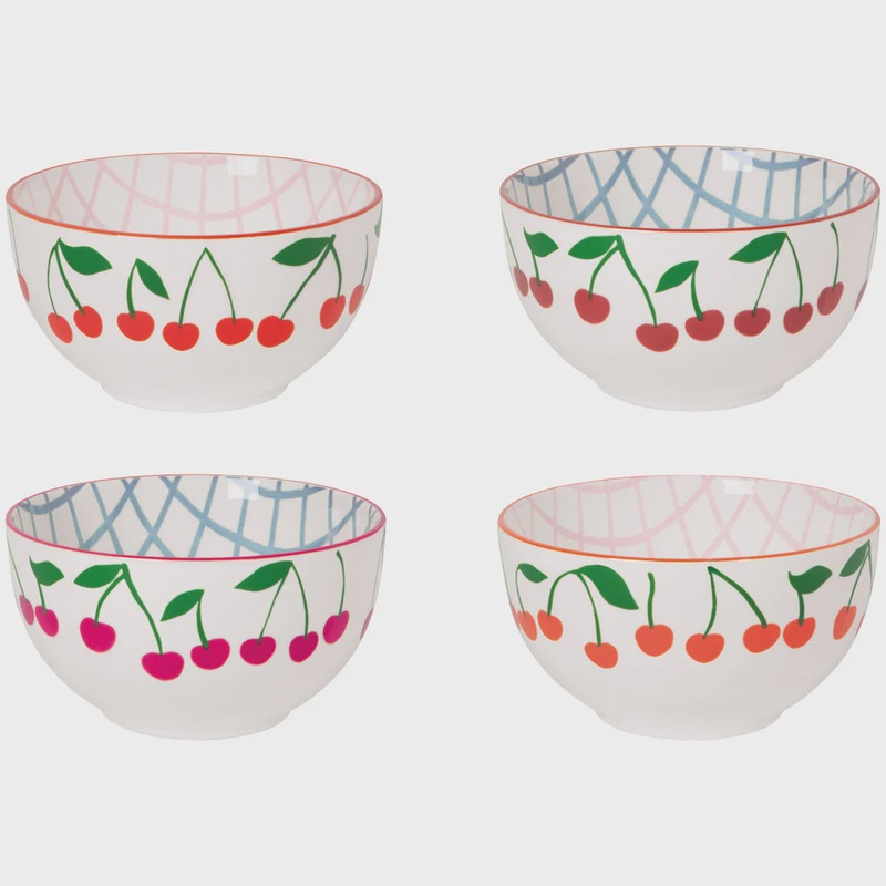 Very Cherry Everyday Bowls | Set of 4 Assorted