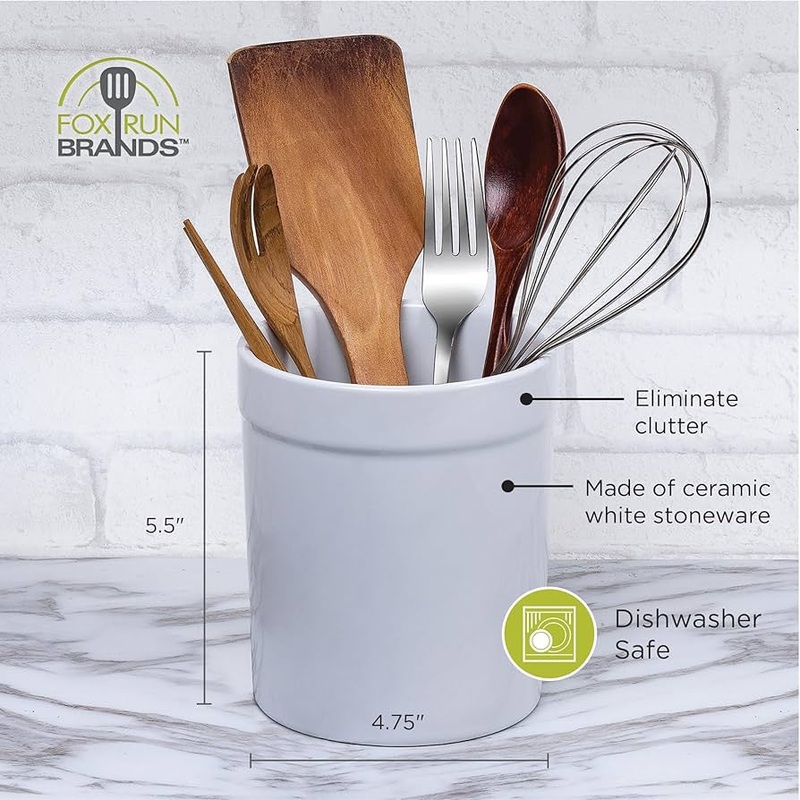 White Utensil Holder