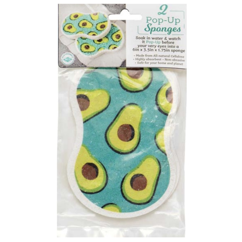 Avocado Pop-up Sponges, Set of 2