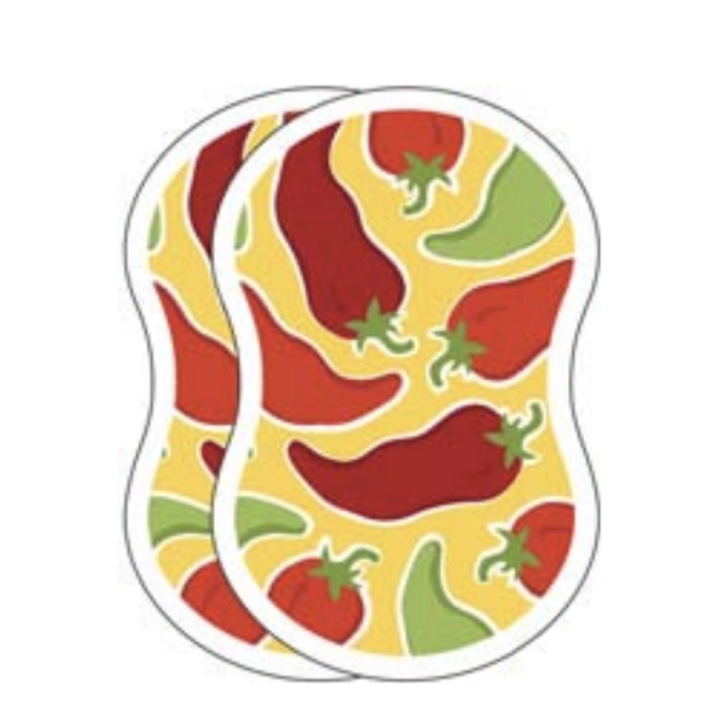 Chili Pepper Pop Up Sponges, Set of 2